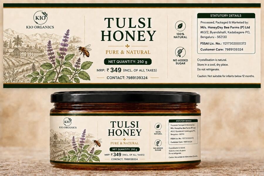 KIO Organics Tulsi Honey